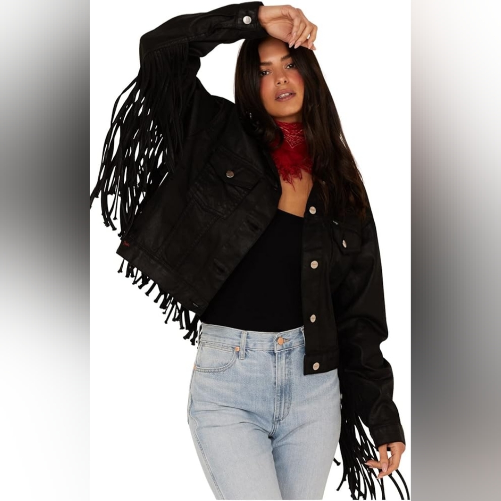WRANGLER X FENDER WOMEN'S FRINGED SOUVENIR JACKET